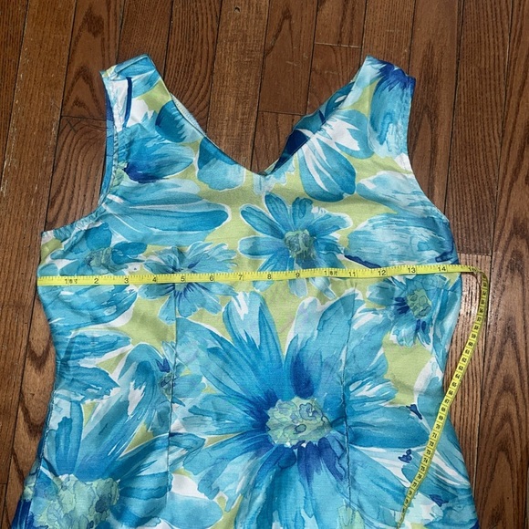 Expressions Blue Sleeveless Scoop Neck Sundress - Picture 7 of 16